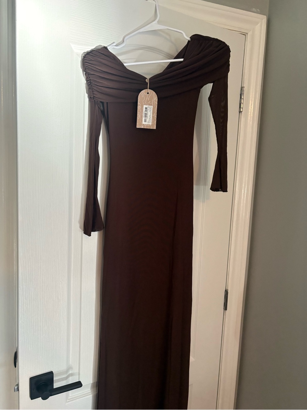 Meshki off shoulder mesh dress